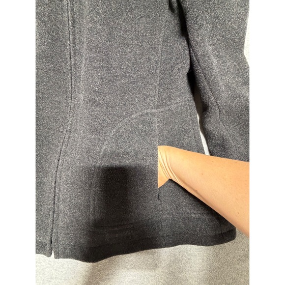 St Johns Bay Womens Charcoal Gray Wool Blend Hooded Zip Jacket Medium - Picture 8 of 12